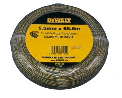 DeWalt Accessoires Débroussailleuse/Coupe-bordure DT20652-QZ Fil De Rechange Tondeuse à Gazon 2,5 Mm X 68,6 Mtr DCM571/DCM581