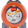 Makita Accessoires Débroussailleuse/Coupe-bordure E-01806 Fil De Coupe 2.4 X 30 Mètres Orange